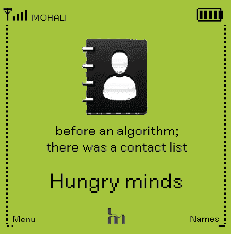 Pixel drawing of an old contact book