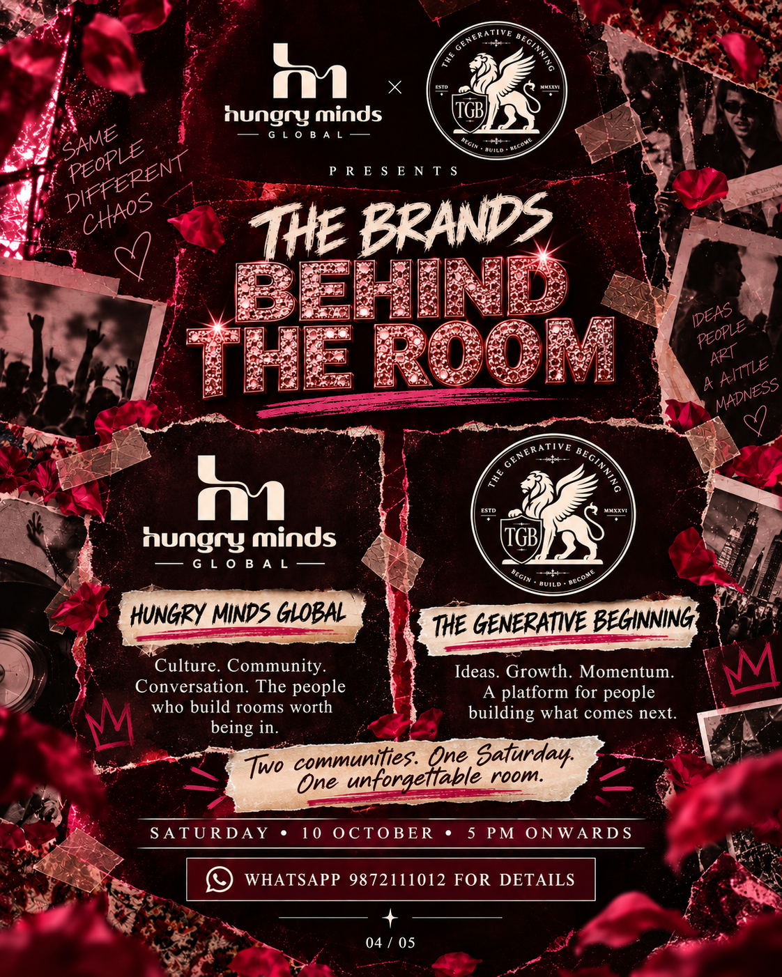 Hungry Minds Global and The Generative Beginning presented as the brands behind the room