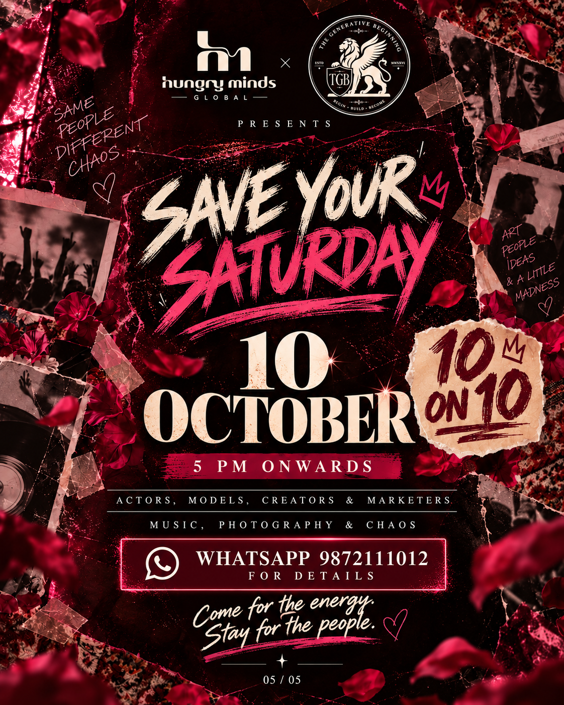 Save your Saturday poster for The Viral Vault on 10 October at 5 PM